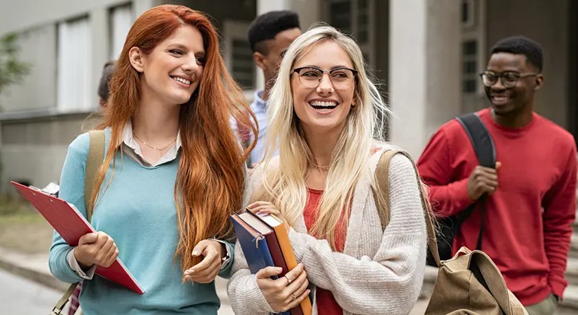 diverse college students